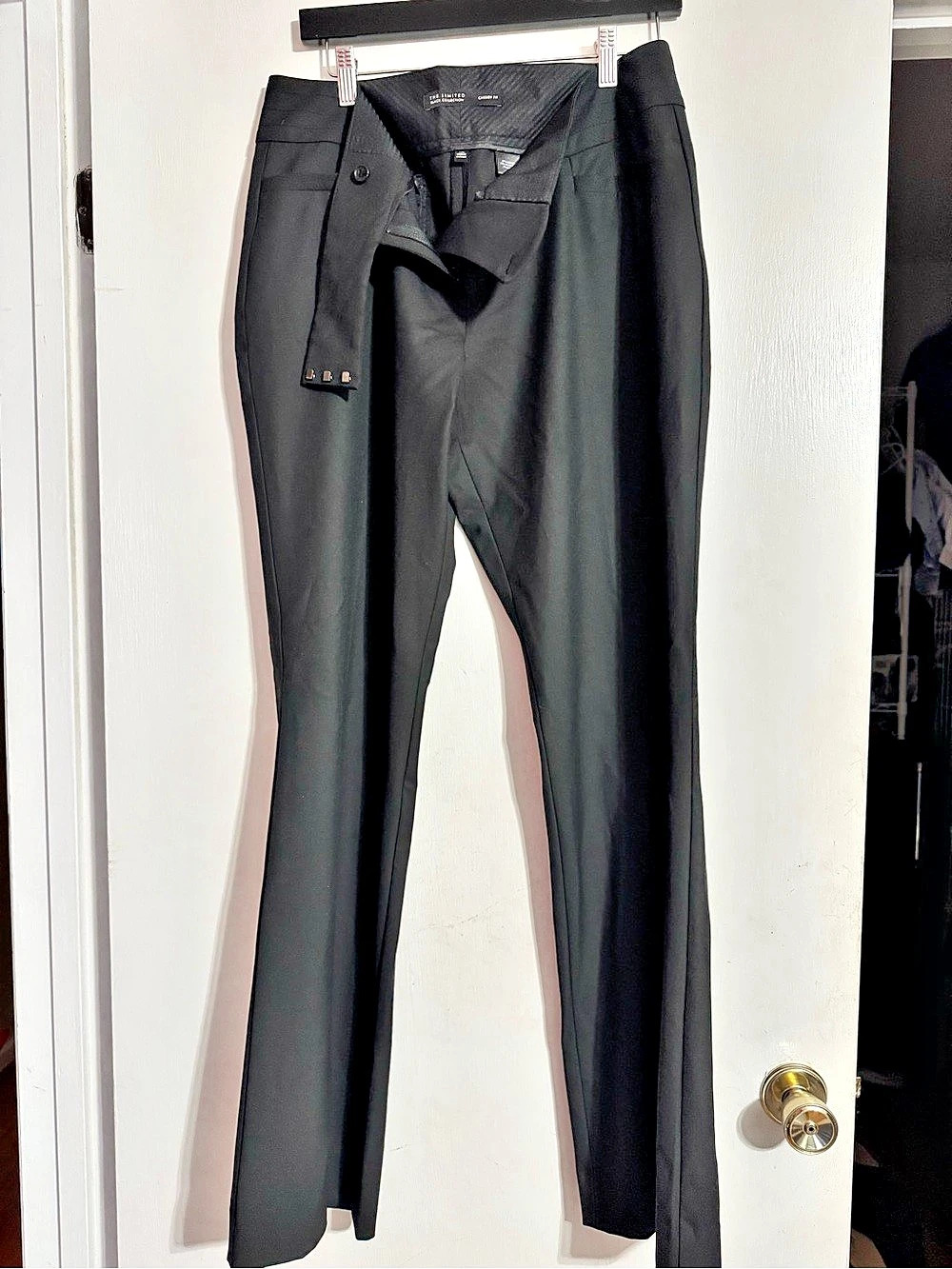 The Limited Cassidy Fit Trouser Black Straight-Leg Pants Size 12L